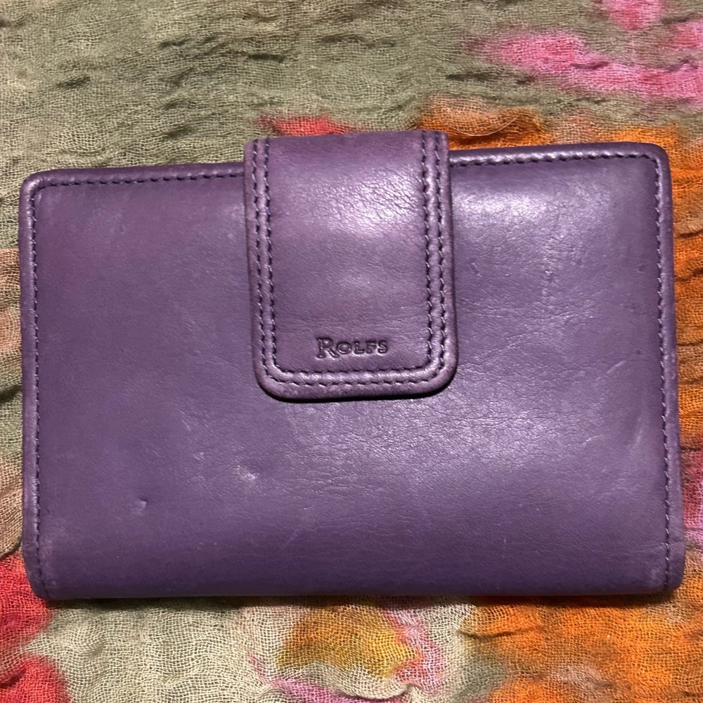 Rolfs Plum Genuine Leather Wallet